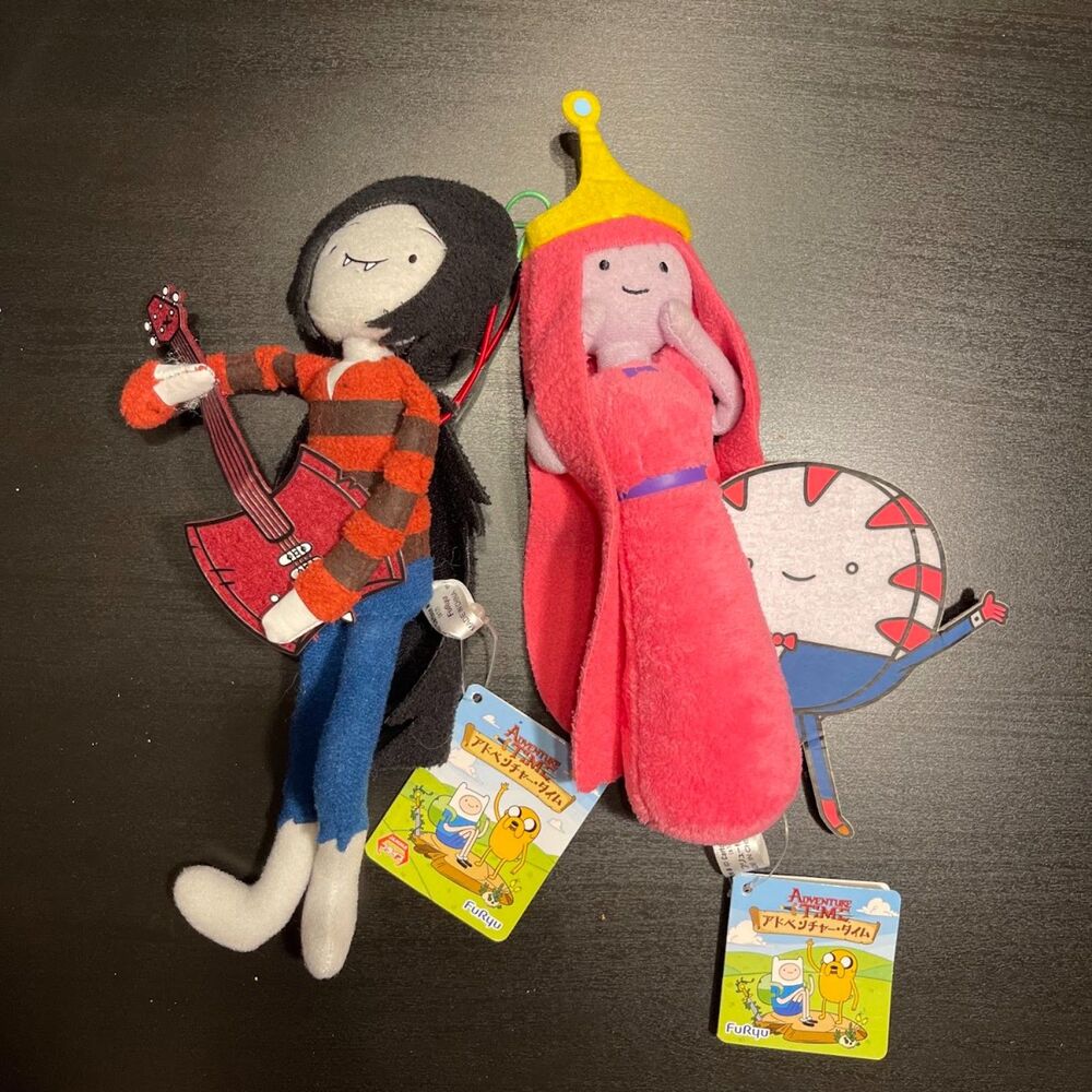 Rare Adventure Time Japanese Plush Marceline Princess Bubblegum Bundle of 2